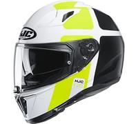 HJC Casco moto i70 PRIKA MC4H, Bianco/Nero/Giallo, M