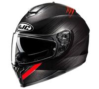 HJC C70N Sway Casco, nero-rosso, taglia S per maschi