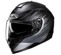 HJC C70N Sway Casco, nero-argento, taglia M per maschi