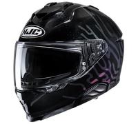 HJC i71 Celos Casco, nero-porpora-argento, taglia S per maschi