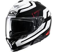HJC i71 Enta Casco, nero-bianco-rosso, taglia S per maschi
