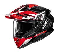 HJC RPHA 60 Dakar Casco da enduro, nero-bianco-rosso, taglia L per maschi