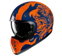 HJC V60 Flame Casco, blu-arancione, taglia XS 54 55 per maschi