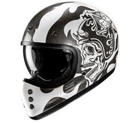 HJC V60 Flame Casco, nero-bianco, taglia 2XL per maschi