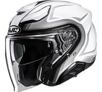 HJC, Casco Moto Jet F31 BASK White Silver MC10, M