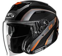 casco jet hjc i31 reno (mc7) - nero / grigio / arancione XL