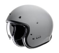 HJC V31 Solid Retro Casco Jet, grigio, taglia M per maschi