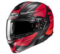 HJC Casco moto modulare RPHA 91 BLAT MC1SF Nero-rosso XXL