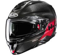 HJC Casco modulare RPHA 91 Carbon ELIG MC1 Nero-Rosso Taglia S