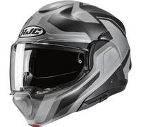 HJC F100 Bios Casco, grigio/nero, Taglia XXL (62/63)