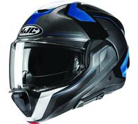 HJC F100 Bios Casco, nero/blu, Taglia M (57/58)