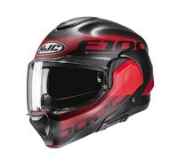HJC F100 Hetal Rosso Raso Modulo Aletta Sopra Urban Moto Casco