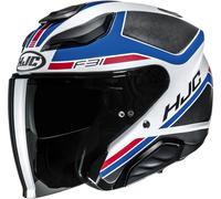 HJC F31 Ceron Casco jet, bianco/blu/rosso, Taglia L (58/59)