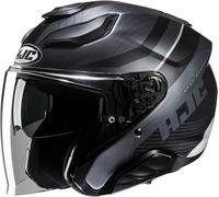 HJC F31 Naby Casco Jet, nero/antracite/argento, Taglia L (58/59)