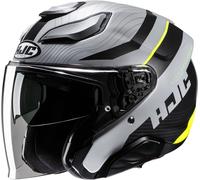 HJC F31 Naby Casco Jet, nero-grigio-giallo, taglia XL