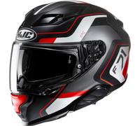 HJC F71 Arcan Casco, nero-bianco-rosso, taglia S per maschi