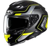 HJC F71 Arcan Casco, nero-grigio-giallo, taglia L per maschi