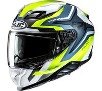 HJC F71 Fes Casco, nero-bianco-blu-giallo, taglia M per maschi