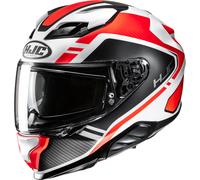 HJC F71 Tozz Casco, nero-bianco-arancione, taglia M per maschi
