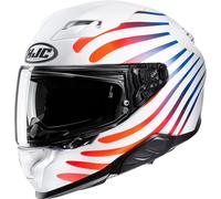 HJC F71 Zen Casco, bianco-rosso-blu, taglia S