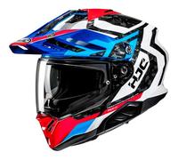 HJC RPHA 60 Dakar Casco da enduro, bianco-rosso-blu, taglia M per maschi