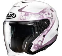 HJC i31 Iona Casco Jet, bianco-porpora, taglia L per donne