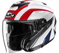 HJC i31 Reno Casco jet, nero-bianco-rosso, taglia M per maschi