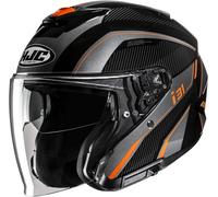 HJC i31 Reno Casco jet, nero/grigio/arancione, Taglia S (55/56)