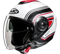 HJC i40N Linia Casco Jet, bianco/nero/rosso, Taglia XS (54/55)