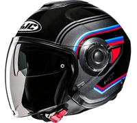 HJC i40N Linia Casco Jet, nero-grigio-rosso, taglia XL per maschi