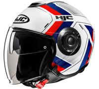 HJC i40N Velu Casco Jet, bianco-rosso-blu, taglia S per maschi
