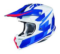 HJC i50 Argos MC2 Casco Cross Bianco/Blu/Rosso S S