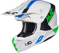 HJC i50 Erased Casco Motocross, bianco/blu, Taglia XL (61/62)