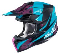 HJC i50 Tona MC2SF Casco Cross Nero/Turchese 2XL