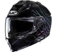 HJC i71 Celos Casco, nero-porpora-argento, taglia 2XS per maschi