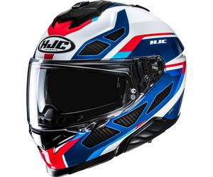 HJC i71 Zest Casco, nero/bianco/blu/rosso, Taglia L (58/59)