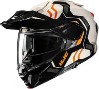 HJC i80 Velly Casco, nero-bianco-arancione, taglia XL per maschi