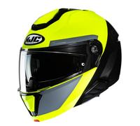 HJC I91 Bina Giallo Fluo Casco Modular ECE2206 Per Moto