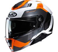 HJC i91 Carst Casco, nero-bianco-arancione, taglia L per maschi