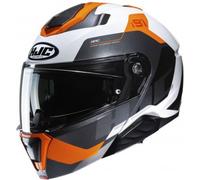 HJC i91 Carst MC7 casco ribaltabile nero-grigio-bianco-arancio M