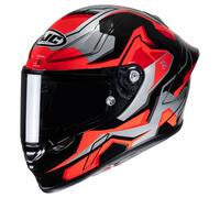 HJC RPHA 1 Nomaro MC1 Casco Integrale Nero/Argento/Rosso 2XS