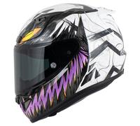 RPHA 12 Anti-Venom II Marvel casco da moto Nero Bianco Lillà