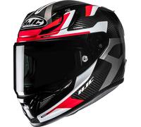 HJC RPHA 12 Carbon Xentra Casco, nero/bianco/rosso, Taglia L (58/59)