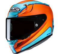 HJC RPHA 12 Respon Casco, Arancione/blu, Taglia XS (54/55)