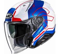 HJC RPHA 31 Dereen Casco Jet, bianco/blu/rosso, Taglia XL (60/61)