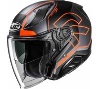 HJC RPHA 31 Dereen Casco Jet, nero/grigio/arancione, Taglia XL (60/61)