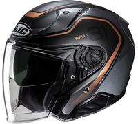 HJC RPHA 31 Kouv Casco Jet, nero/grigio/arancione, Taglia M (57/58)