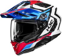 HJC RPHA 60 Dakar Casco da enduro, bianco-rosso-blu, taglia XS 54 55 per maschi