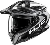 HJC RPHA 60 Quid Casco da enduro, Argento/Nero/Bianco, Taglia XL (60/61)