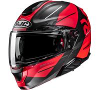 HJC Casco Moto Modulare RPHA 91 BLAT MC1SF Nero-rosso Taglia S